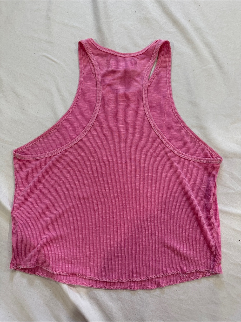 Gilly Hicks Hot Pink Ribbed Racerback Crop Tank - Picture 4 of 4